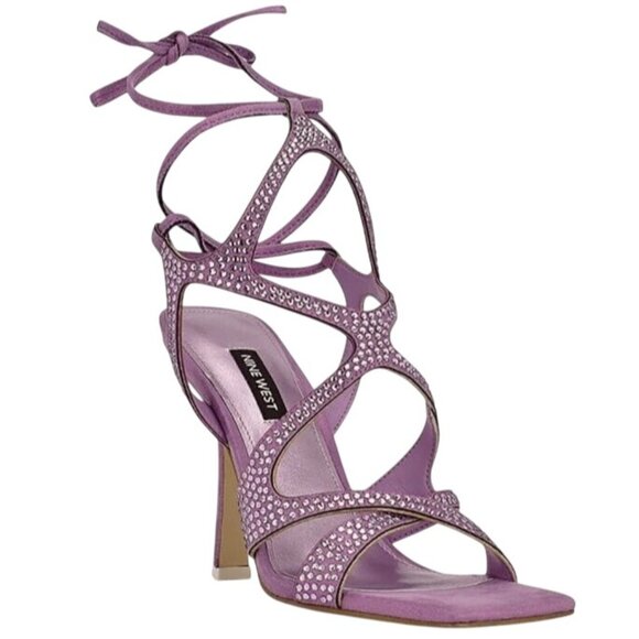 Nine West Alanah 2 Faux Suede Pumps in Light Purple Size 7.5, NIB, Strappy Style - Picture 1 of 8